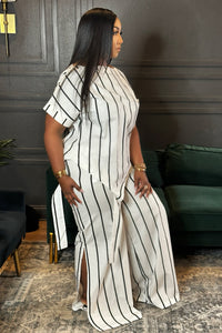 Sie Stripe Pants Set