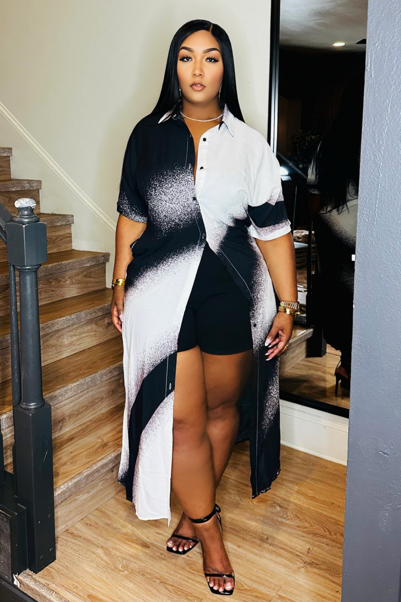 Stormie Button Down Shirt Dress