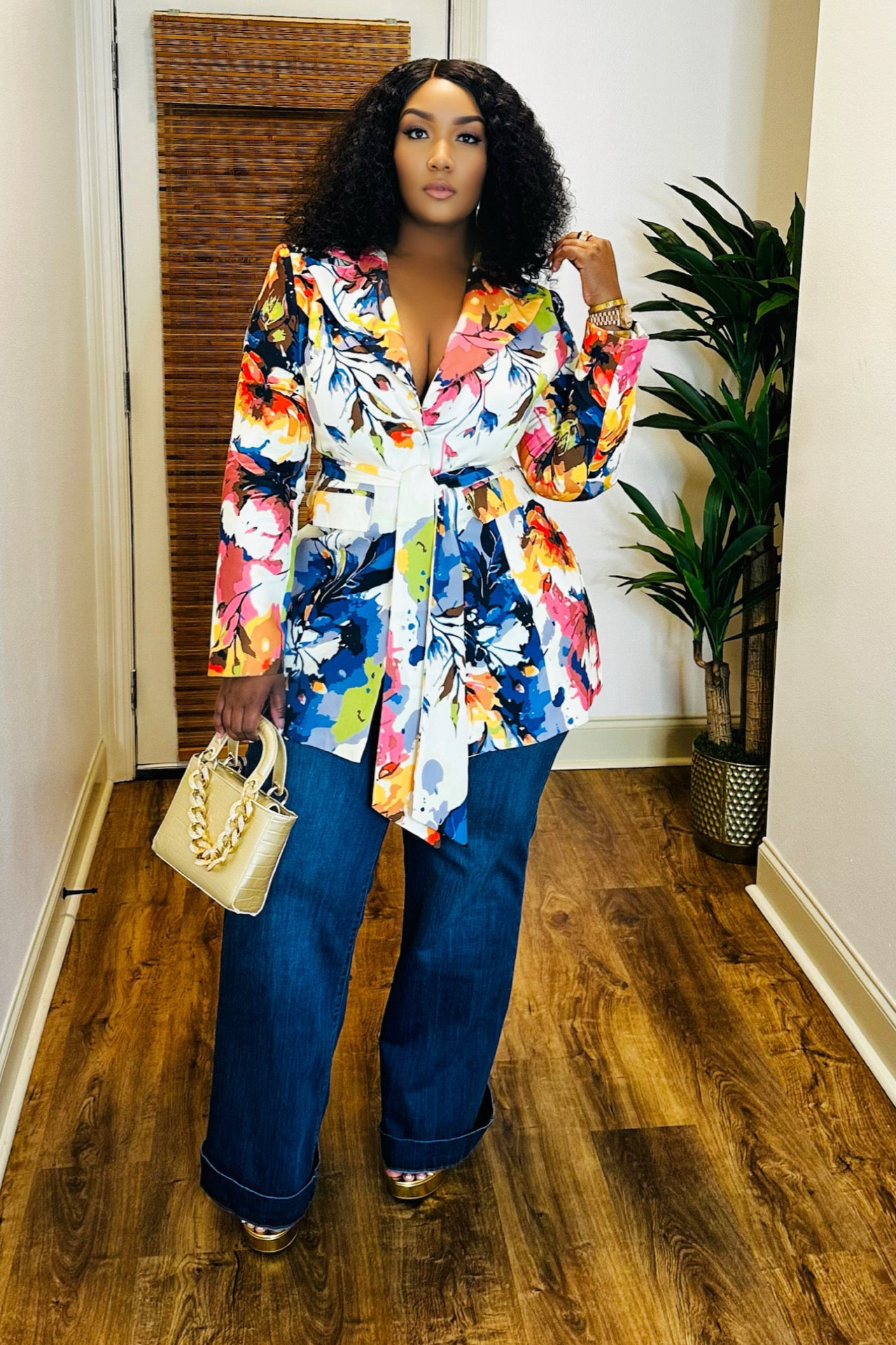 Flora Luxe Print Blazer