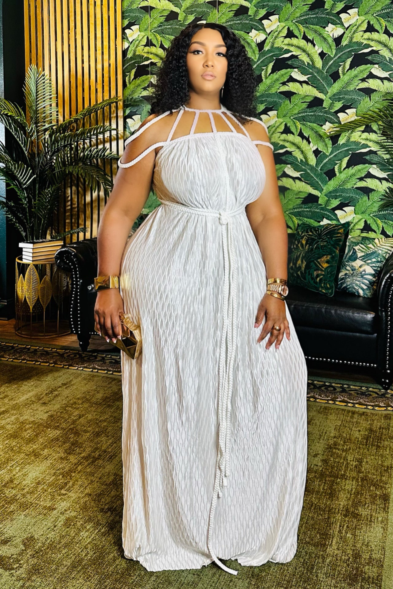 Garden Goddess Rope Maxi Dress