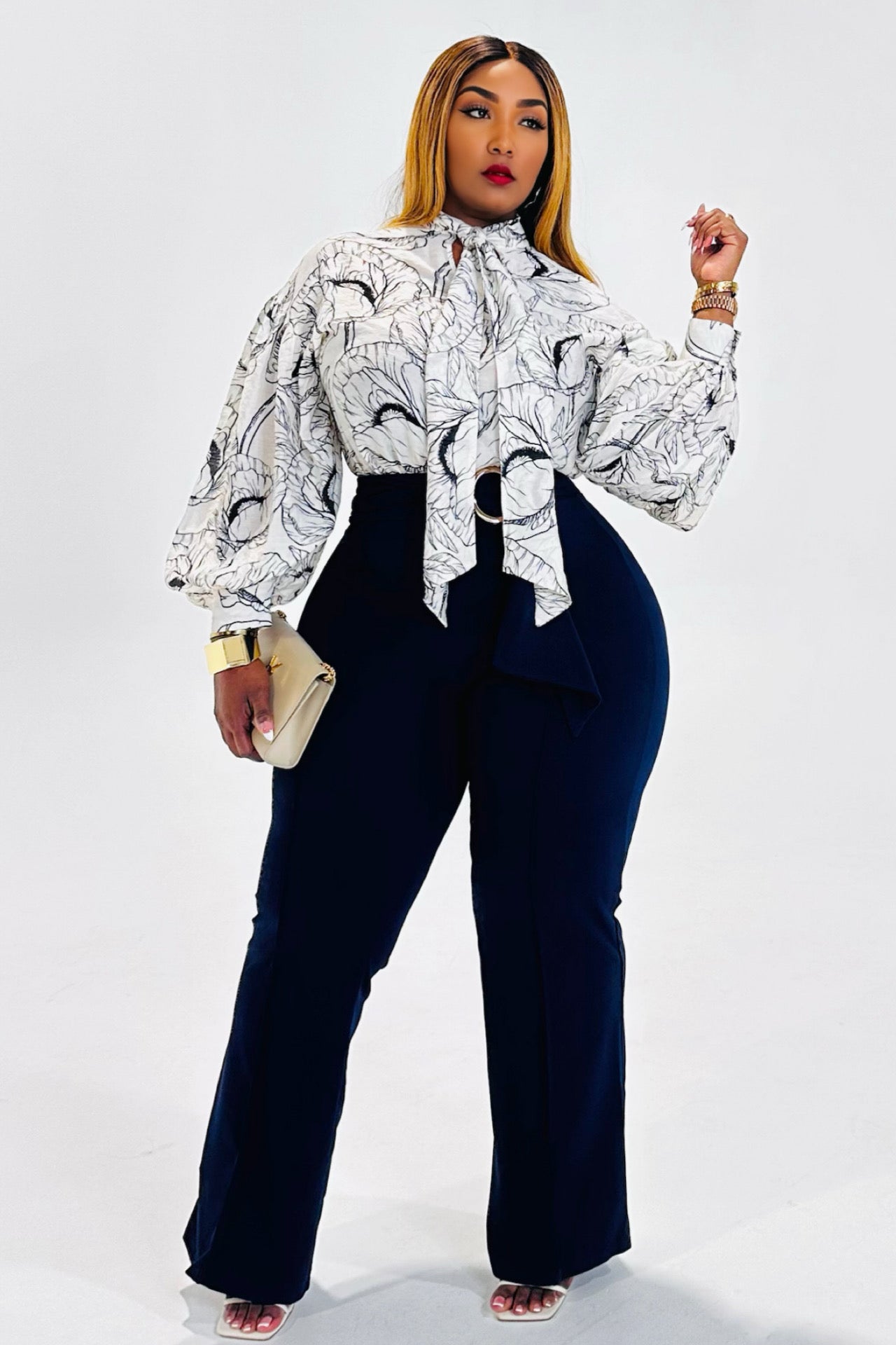Navy Flex Pants