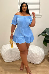 Amalfi Pleated Ruffle Romper
