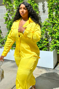 Sun is Out Satin Set (yellow)