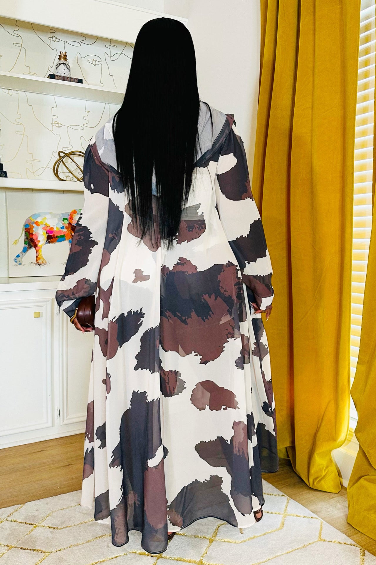 Confidential Cowhide Duster Short Set