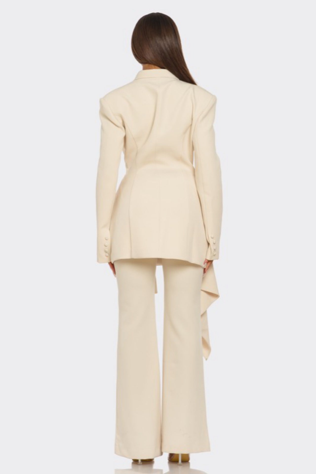 Desert Femme Structured Blazer Set Cream