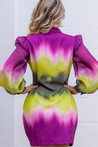 Command the Room Ombre Blazer Dress