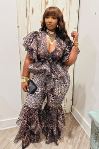 Social Soiree Bestie Cheetah Ruffle Set