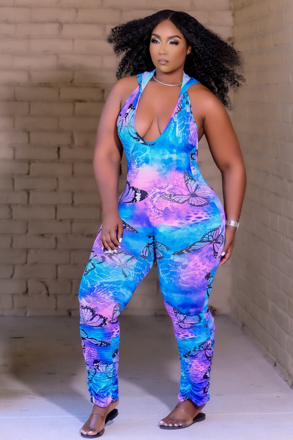 Butterflies Jumpsuit - Kalexis Kouture 